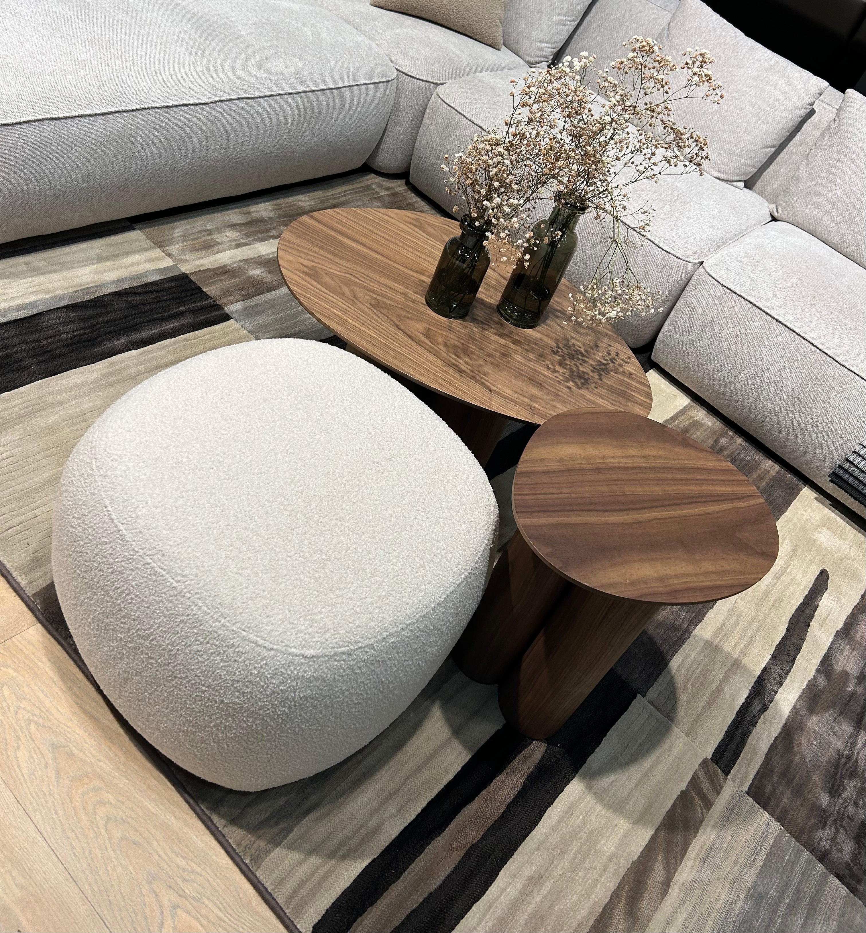 Tables de salon en noyer et pour bouclette