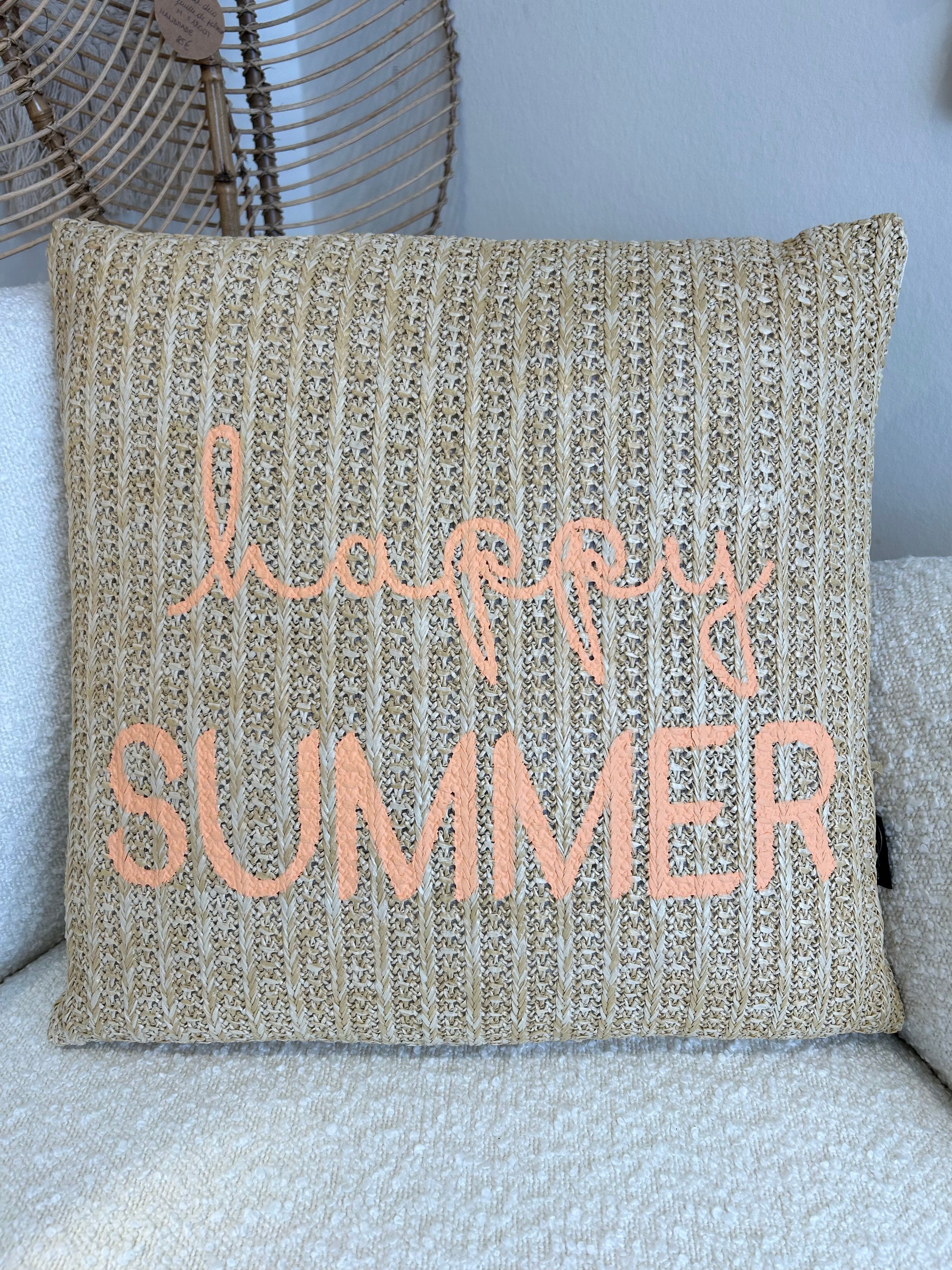Coussin coloré Happy summer