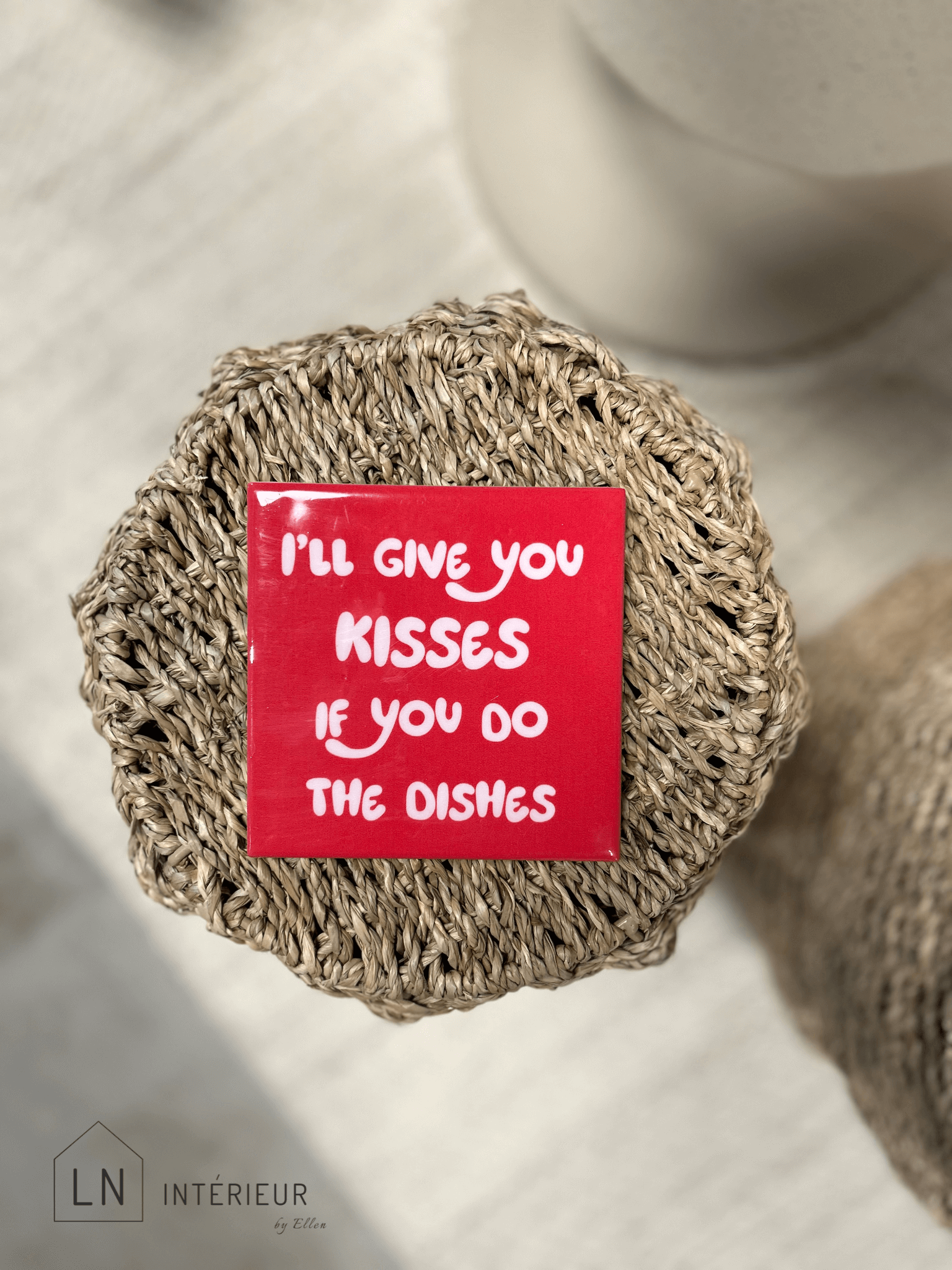 Carreau décoratif message pour les amoureux. Idée cadeau saint valentin