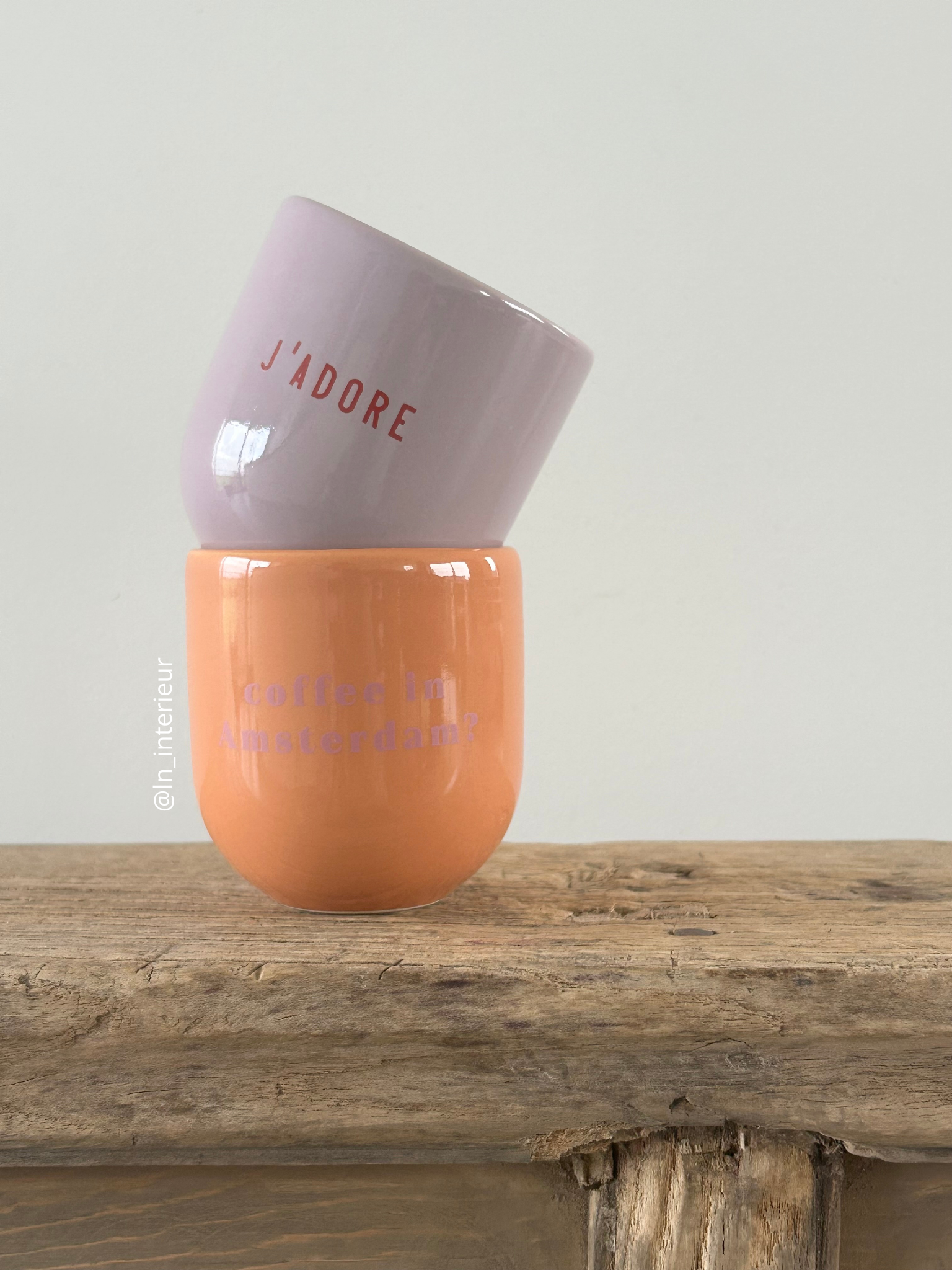 Mug Sisi House of Style avec le message J'adore ou Coffee in Amsterdam