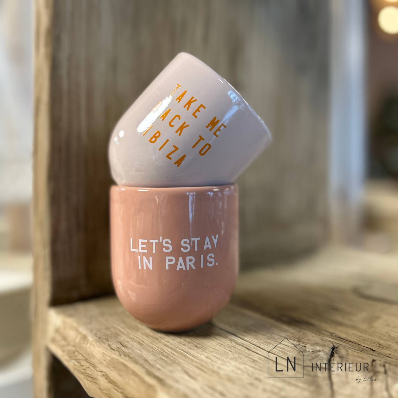 Mug handmade Ibiza et mug fait main Paris