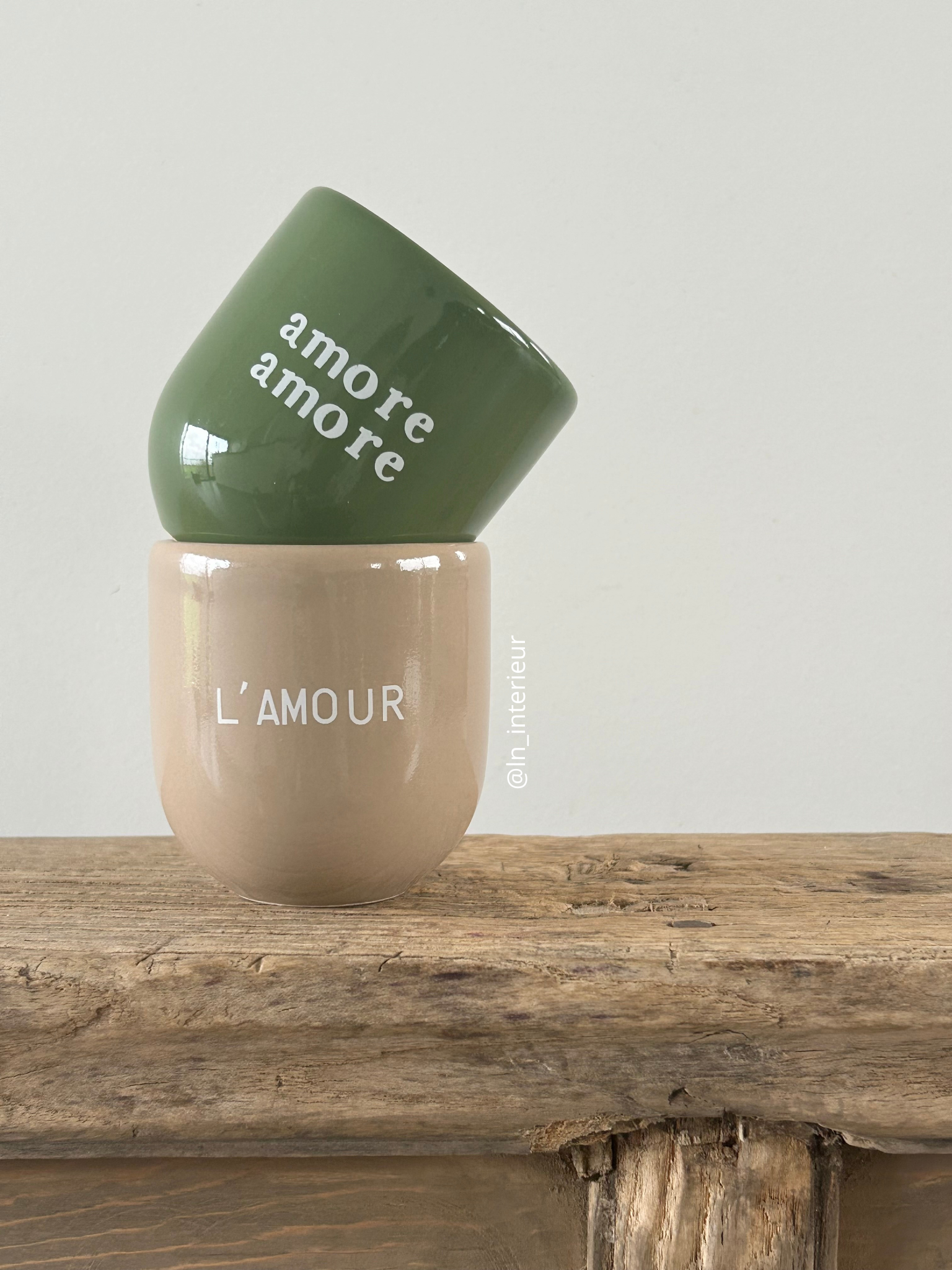 Tasse céramique avec message L'Amour Sisi House of Style