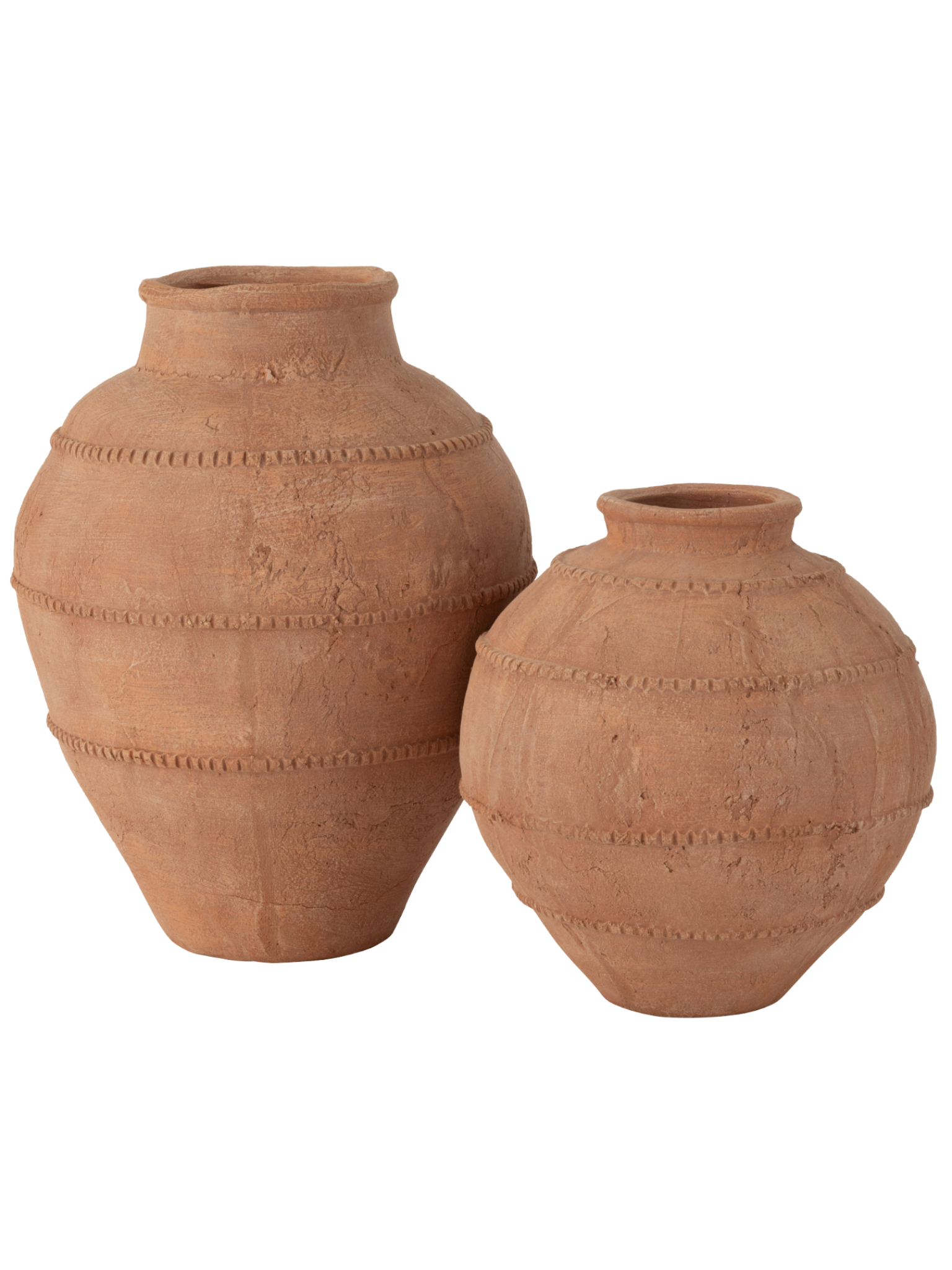 Vase cruche pot terre cuite de couleur terracotta