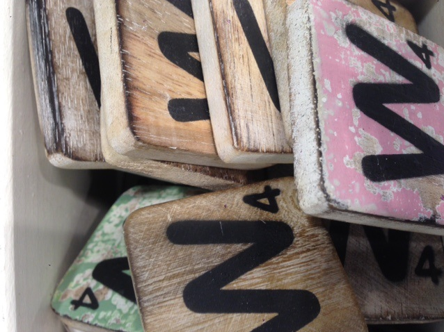 Lettres en bois 6x6cm