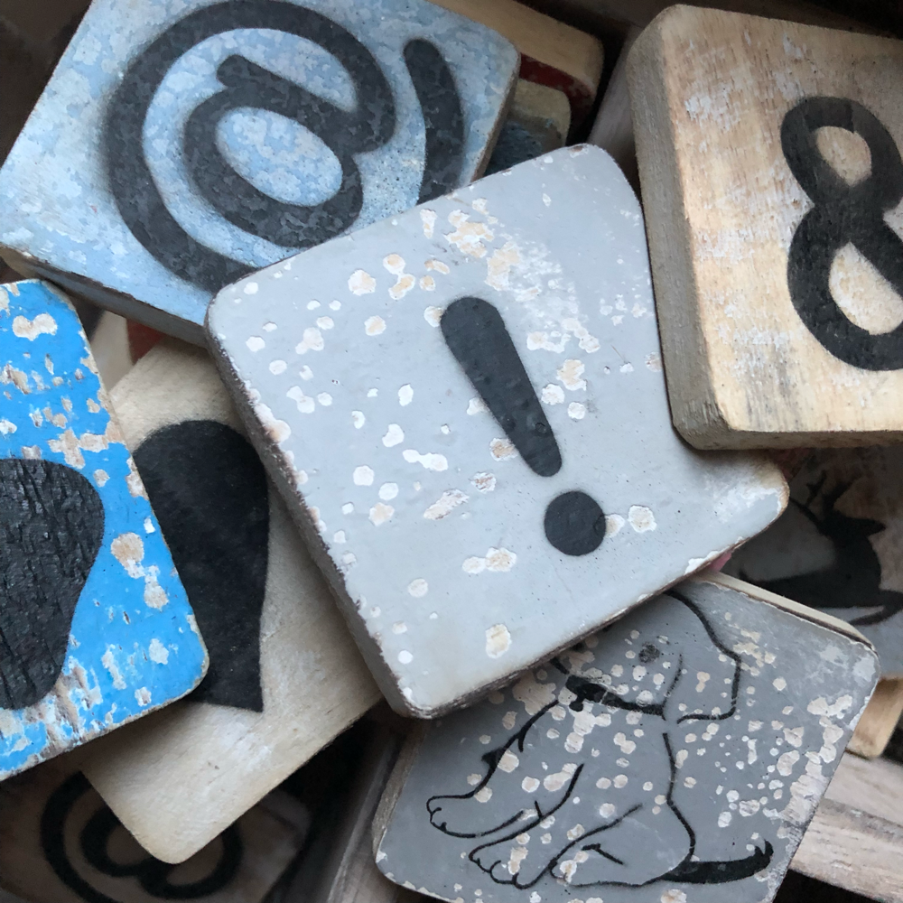 Lettres en bois 10x10cm