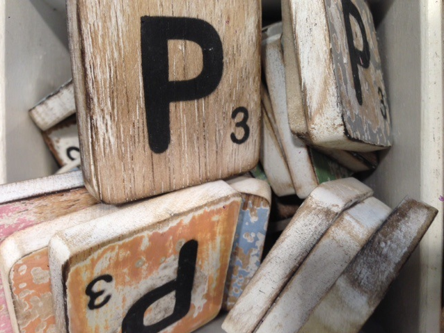 Lettres en bois 10x10cm