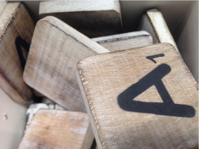 Lettres en bois 6x6cm