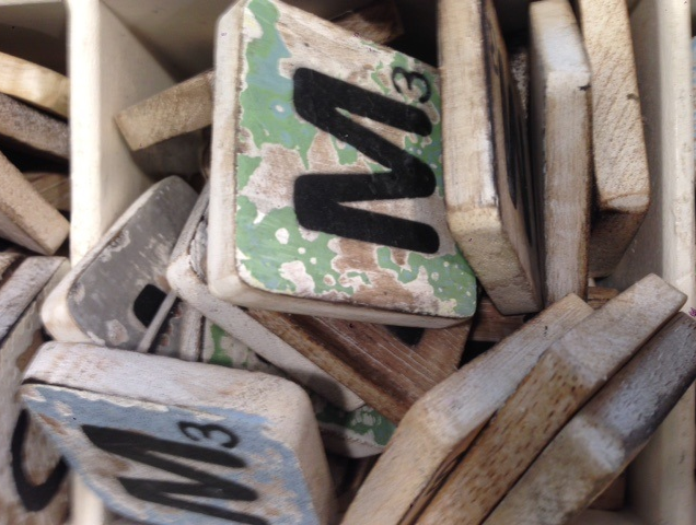 Lettres en bois 10x10cm
