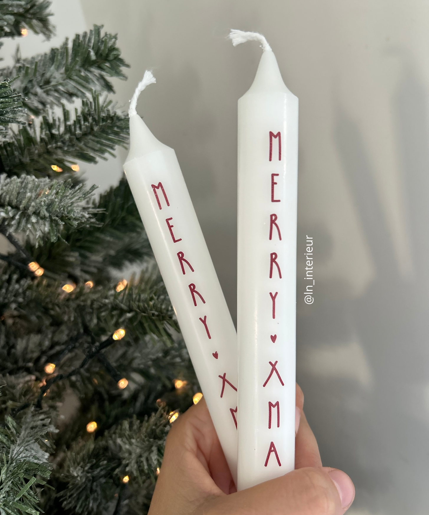 Bougie chandelle merry xmas