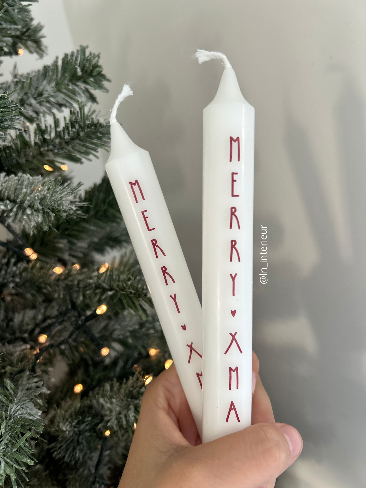 Bougie chandelle merry xmas