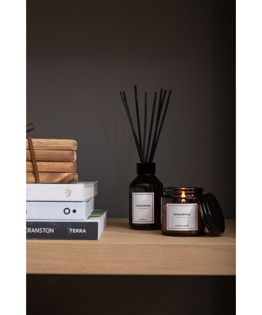 coffret cadeau bougie bois de santal et diffuseur