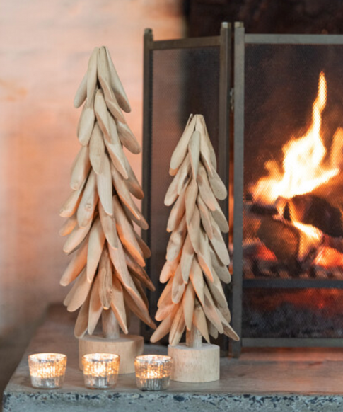 Sapin de Noël en bois naturel