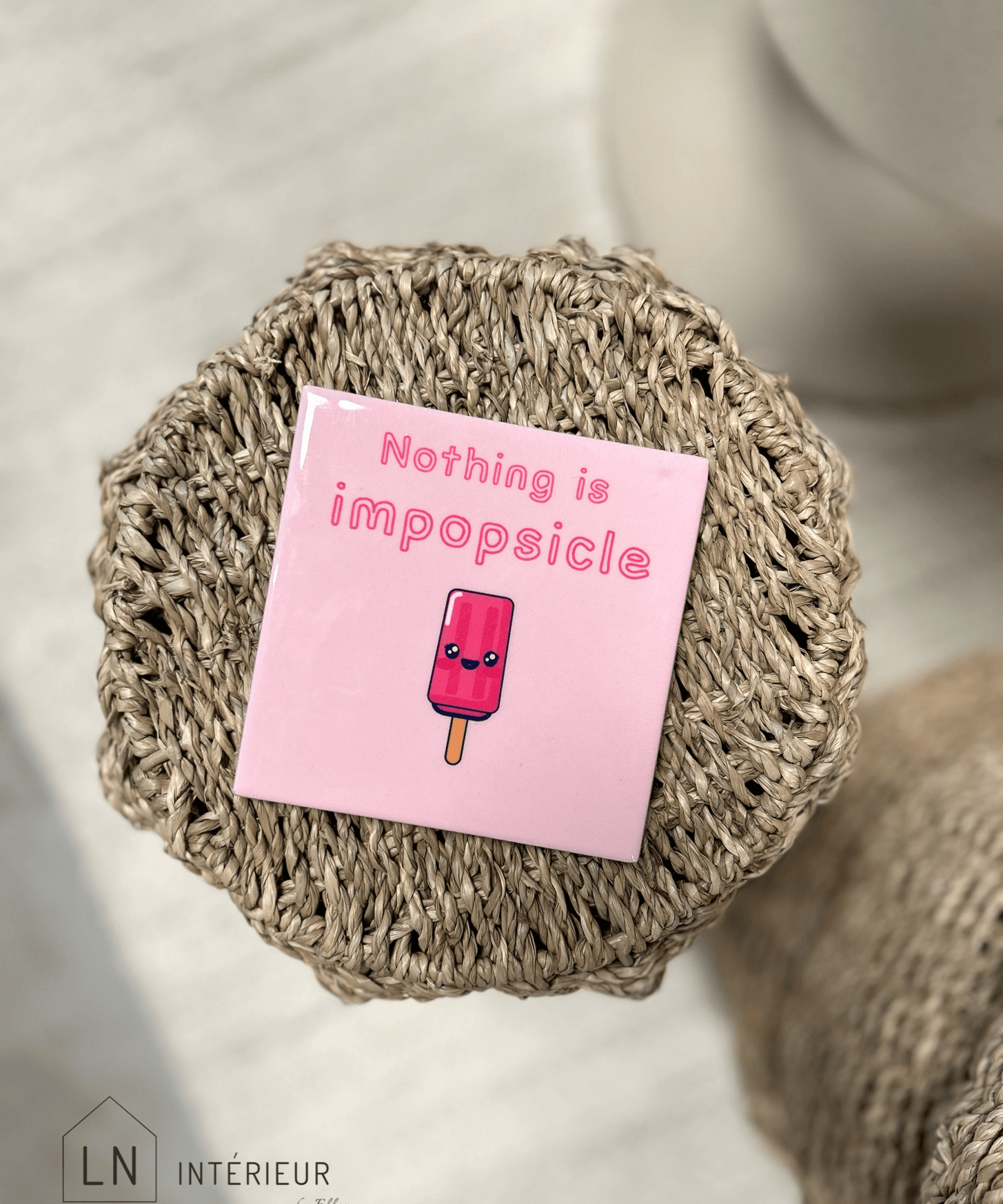 Carreau en céramique avec message, belle idée cadeau