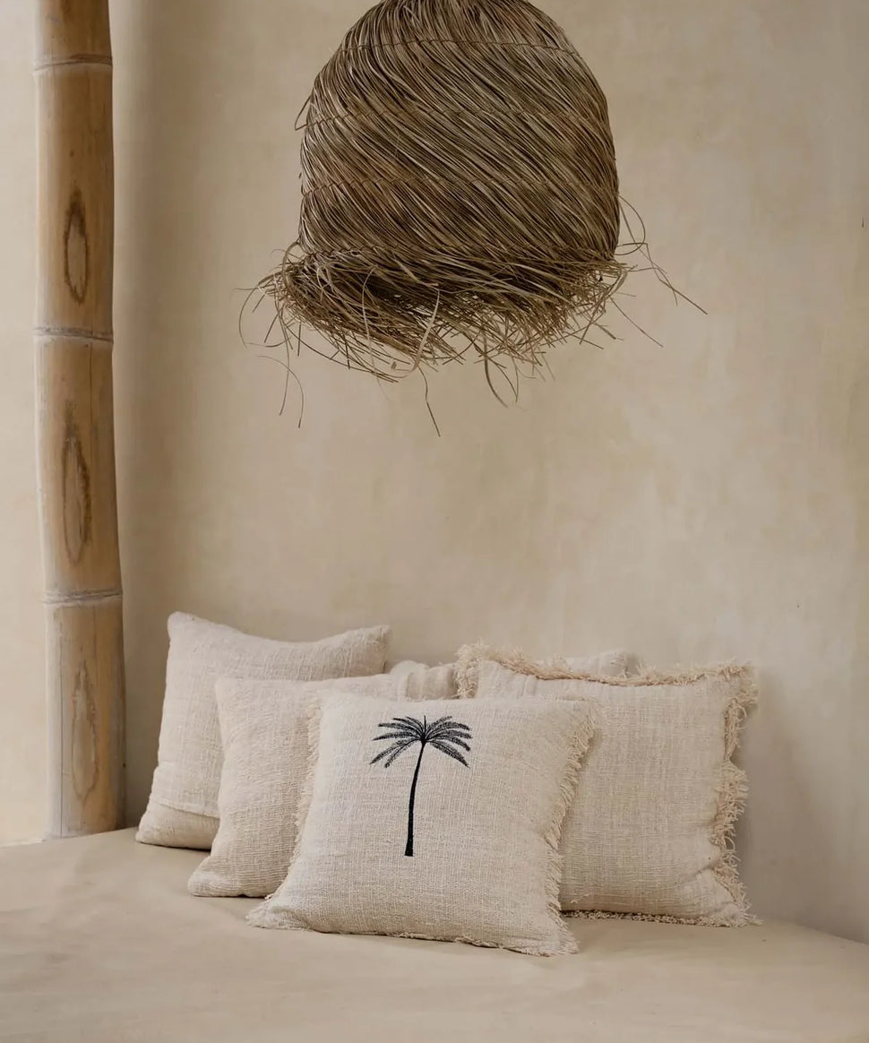 Coussin palmier pour une déco ibiza boho