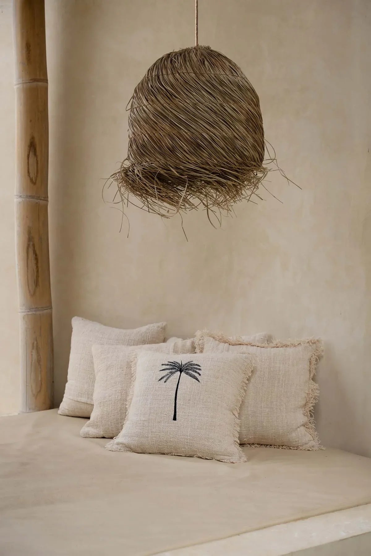 Coussin palmier pour une déco ibiza boho
