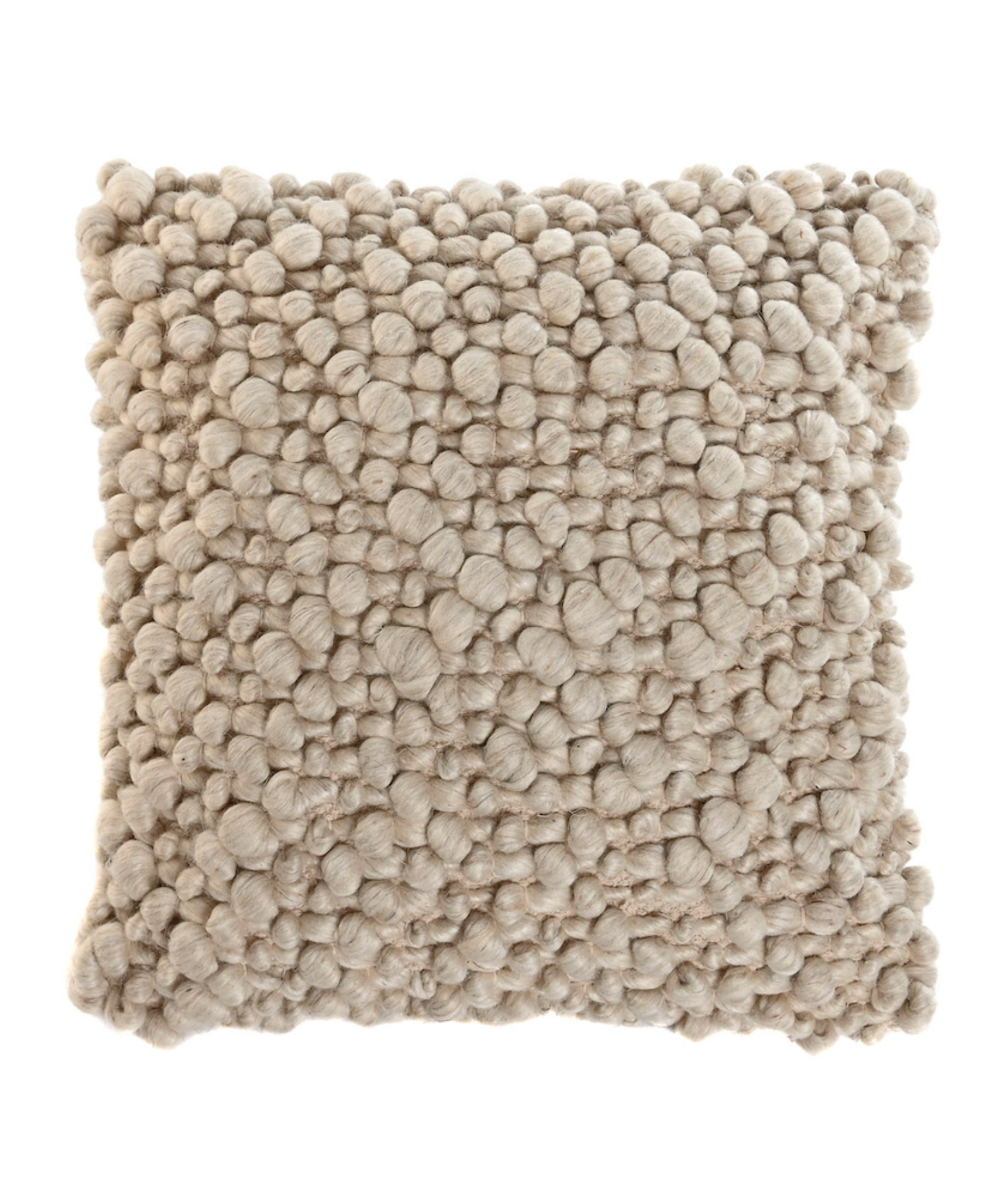 Coussin laine beige