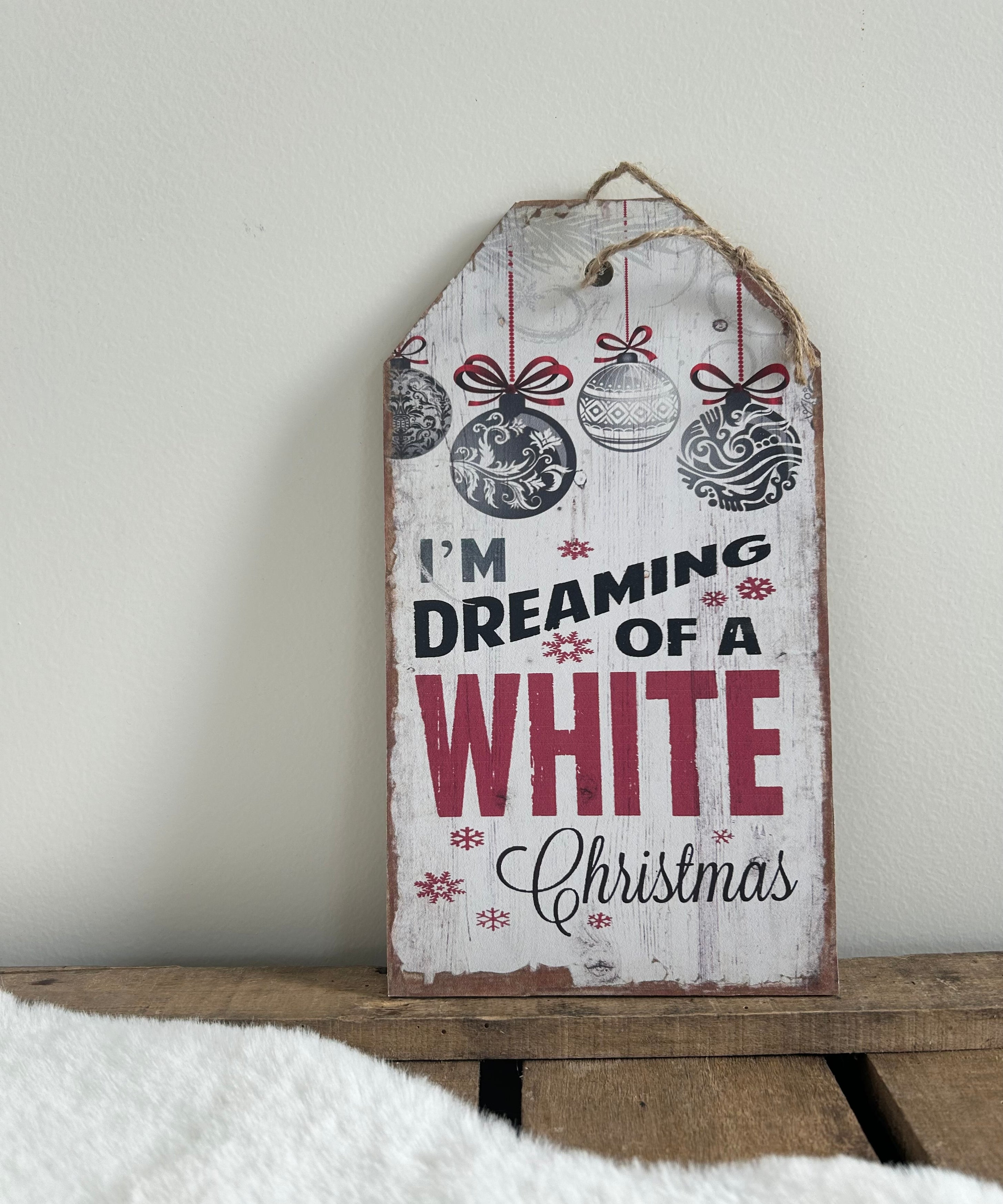 Pancarte déco white christmas