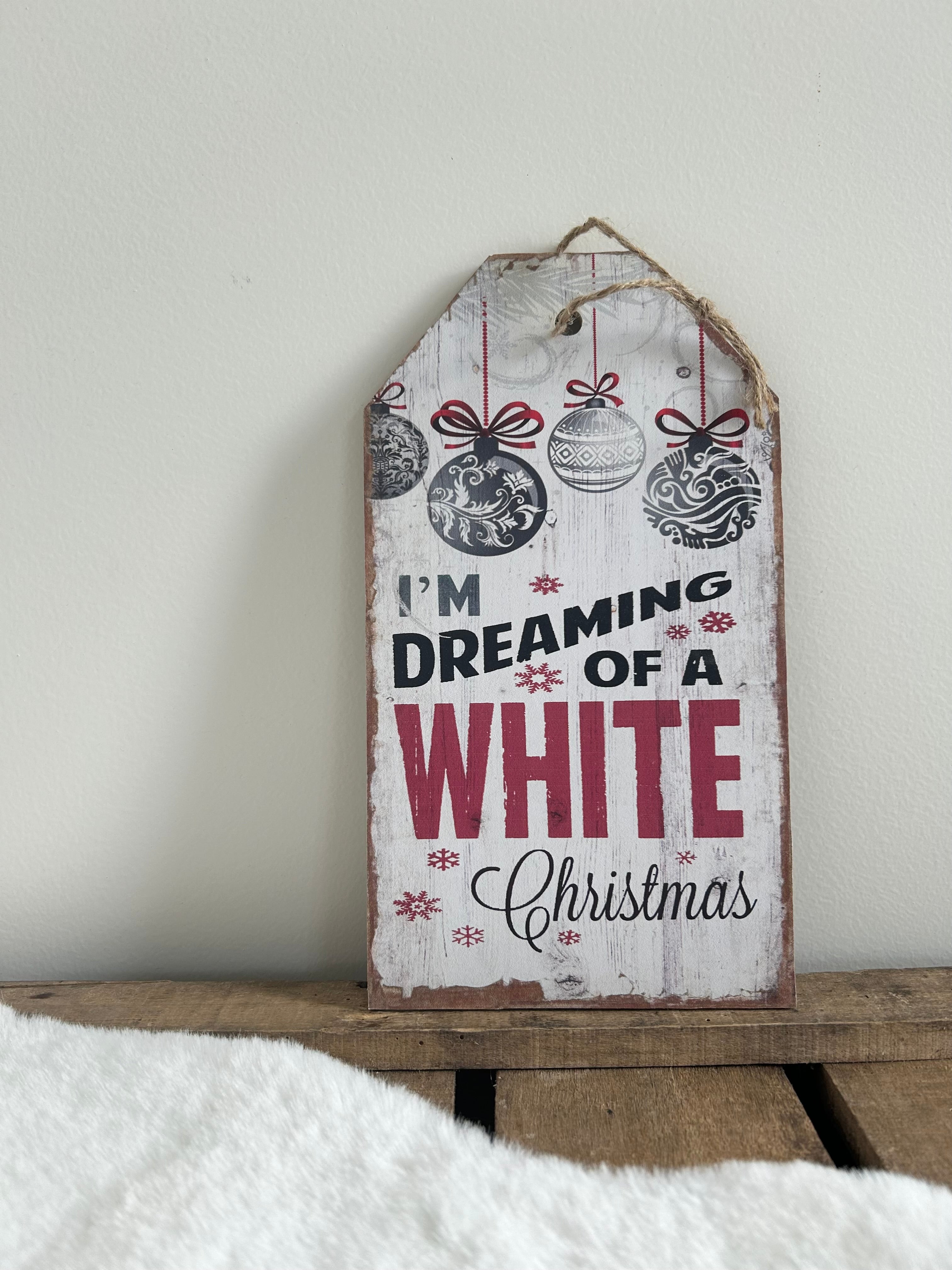 Pancarte déco white christmas