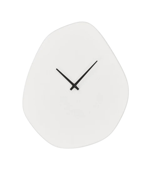 Magnifique horloge ciment blanc de forme organique