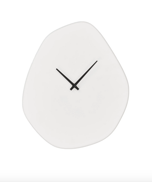 horloge forme organique blanc