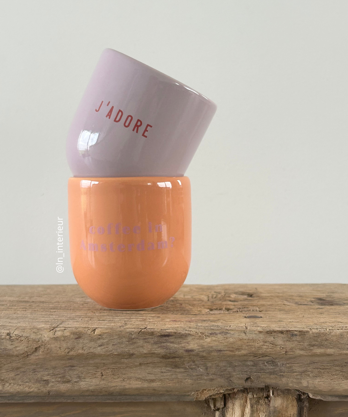 Mug Sisi House of Style avec le message J'adore ou Coffee in Amsterdam