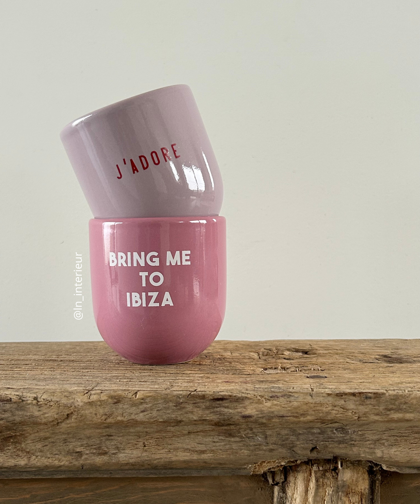 Mug fait main J'adore et Bring me to Ibiza