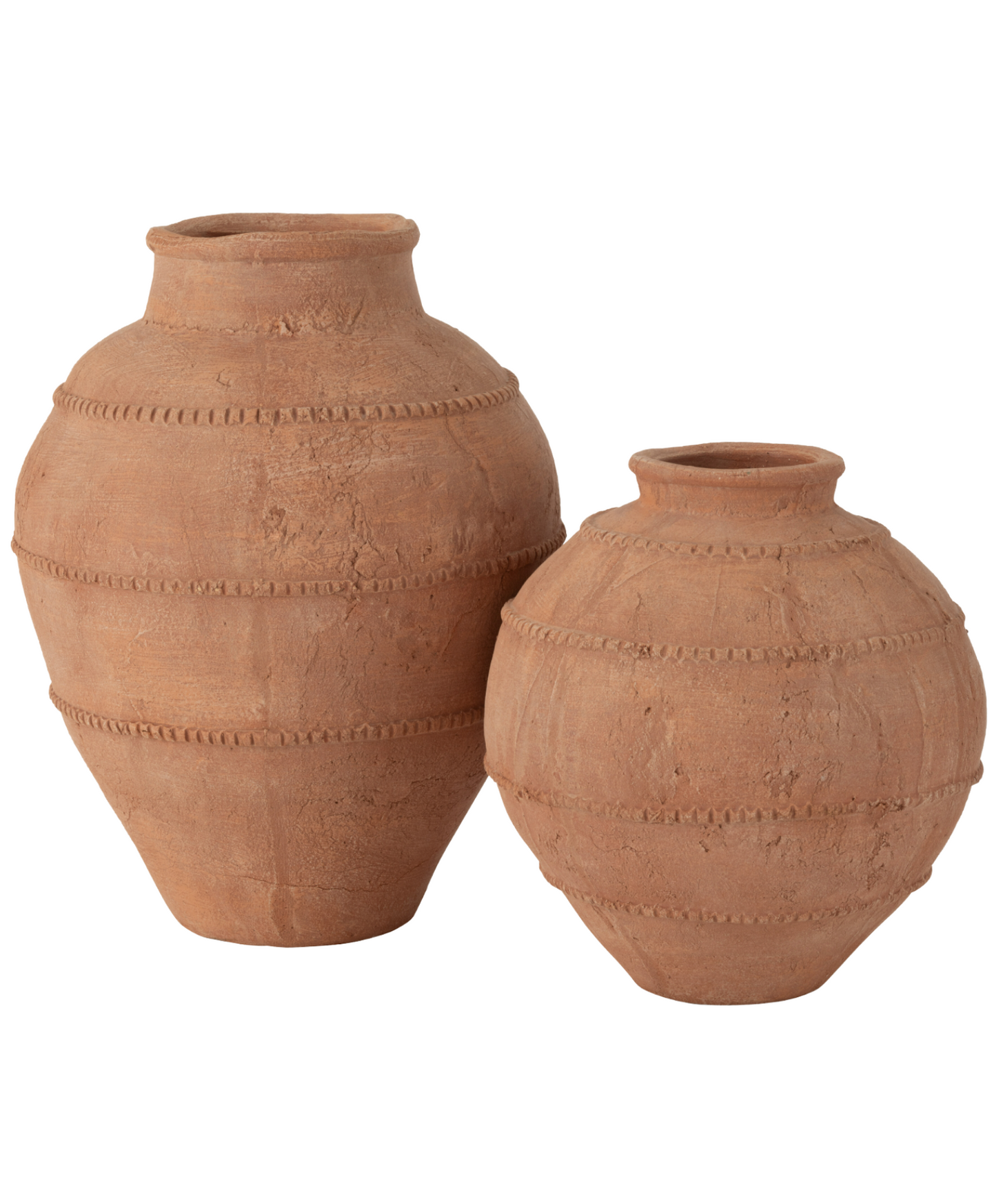 Vase cruche pot terre cuite de couleur terracotta