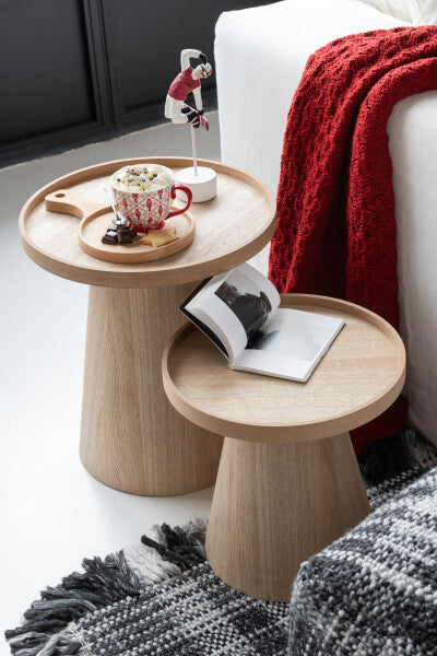 Tables d'appoint en bois naturel Jline