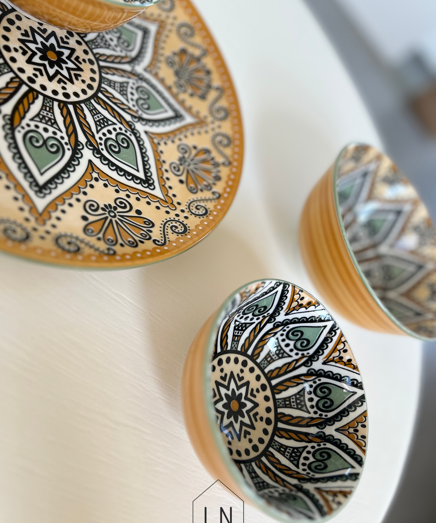 Plateau bols apéro coloré