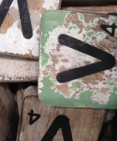 Houten letters 10x10cm