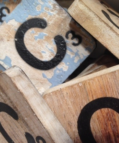 Houten letters 10x10cm