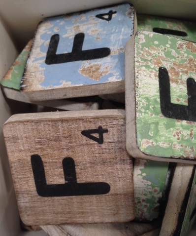 Houten letters 10x10cm