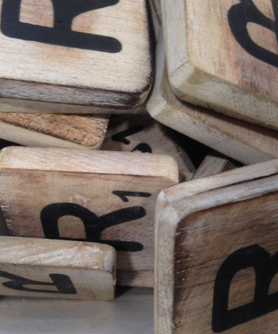 Houten letters 10x10cm