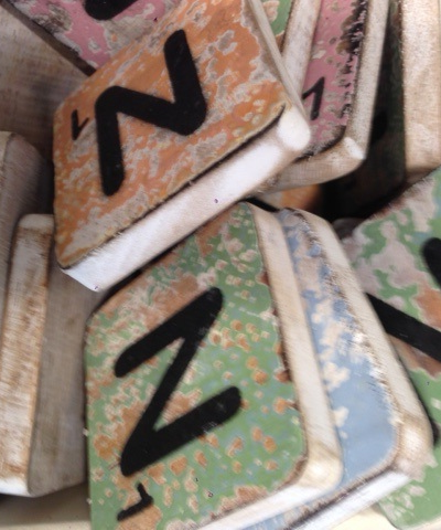 Houten letters 10x10cm