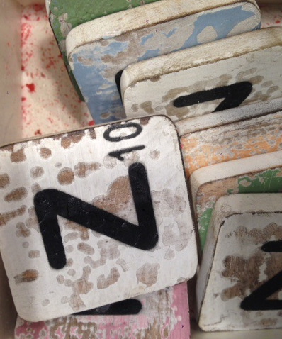 Houten letters 6x6cm