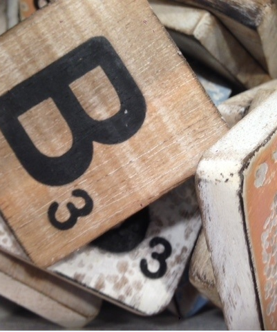 Houten letters 10x10cm