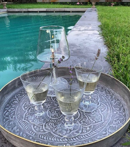 Lampe à huile en verre