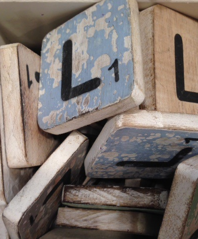 Houten letters 10x10cm