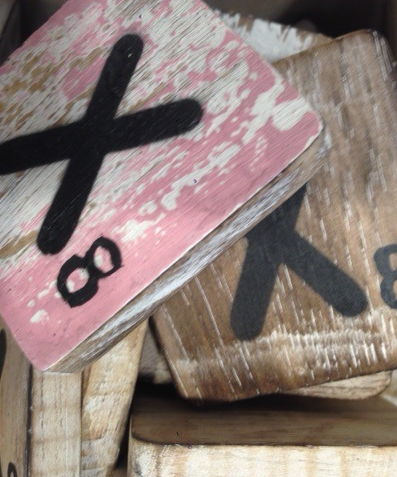 Houten letters 6x6cm