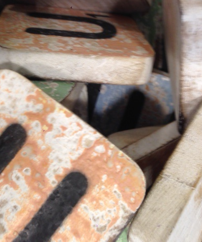 Houten letters 10x10cm