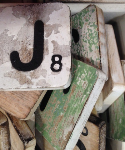 Houten letters 10x10cm