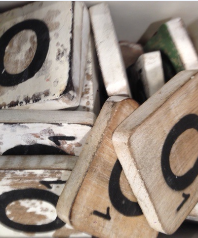 Houten letters 10x10cm