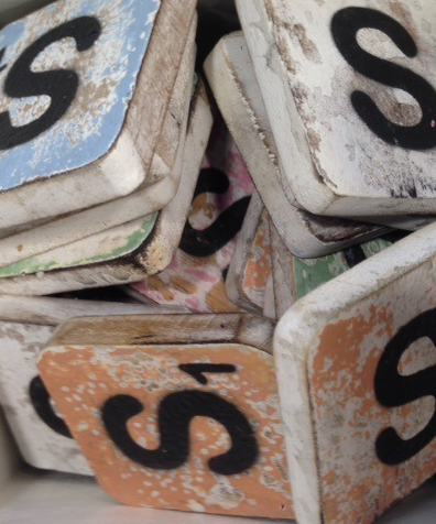 Houten letters 6x6cm