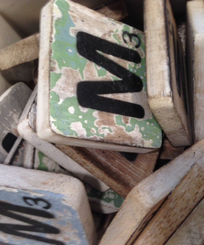 Houten letters 10x10cm