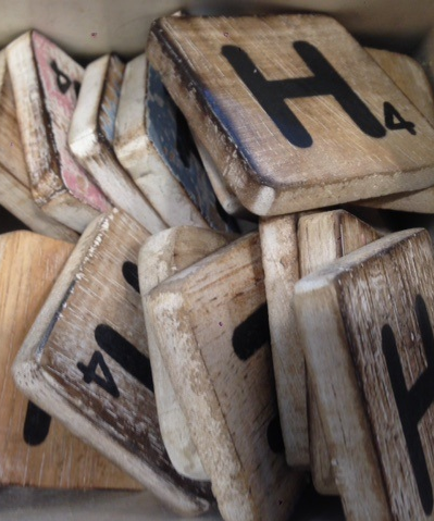 Houten letters 10x10cm