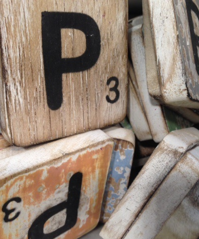 Houten letters 6x6cm