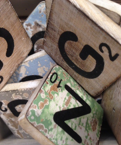 Houten letters 6x6cm