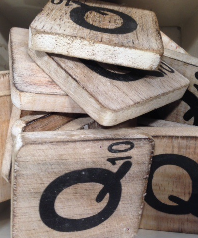 Houten letters 10x10cm